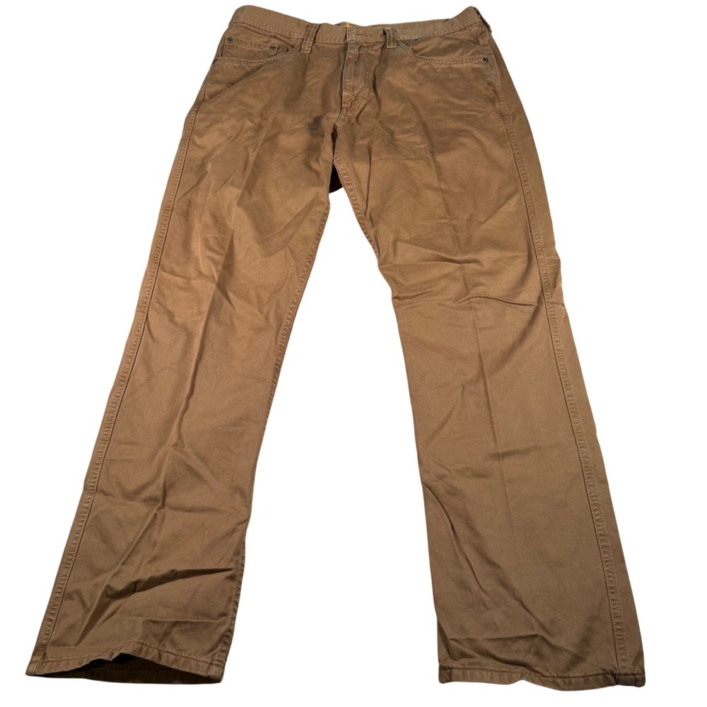 Territory Ahead Jeans Pants Mens 35x32 Brown Cotton Twill Straight Leg Rugged